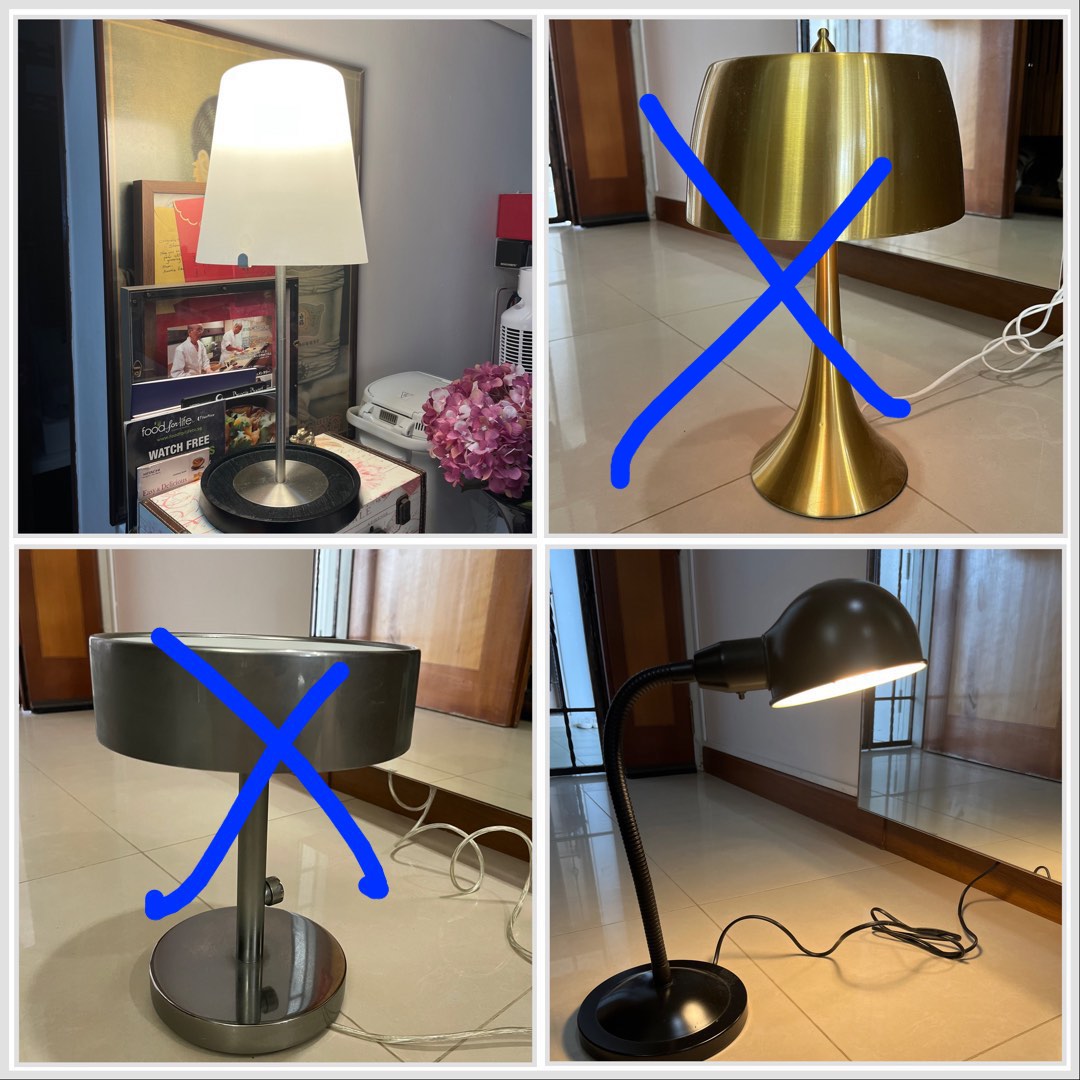 Table lamps light ikea switches on body Basisk, Furniture & Home Living