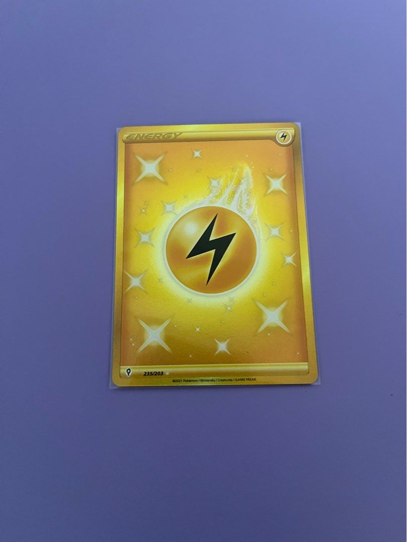 TCG PTCG Pokemon Card Secret Rare Golden Lightning Energy, Hobbies & Toys,  Toys & Games on Carousell
