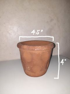 Terracotta Clay Pot for Cactus, Succulents, Small Plants
