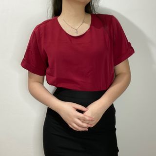 The Executive Maroon Top