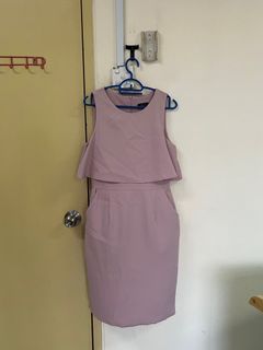 Topazette midi dress faux two piece