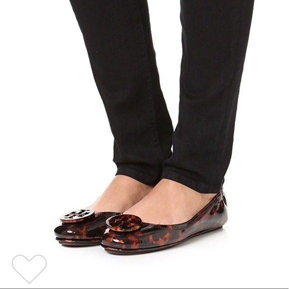 Tory burch minnie travel flat clearance tortoise