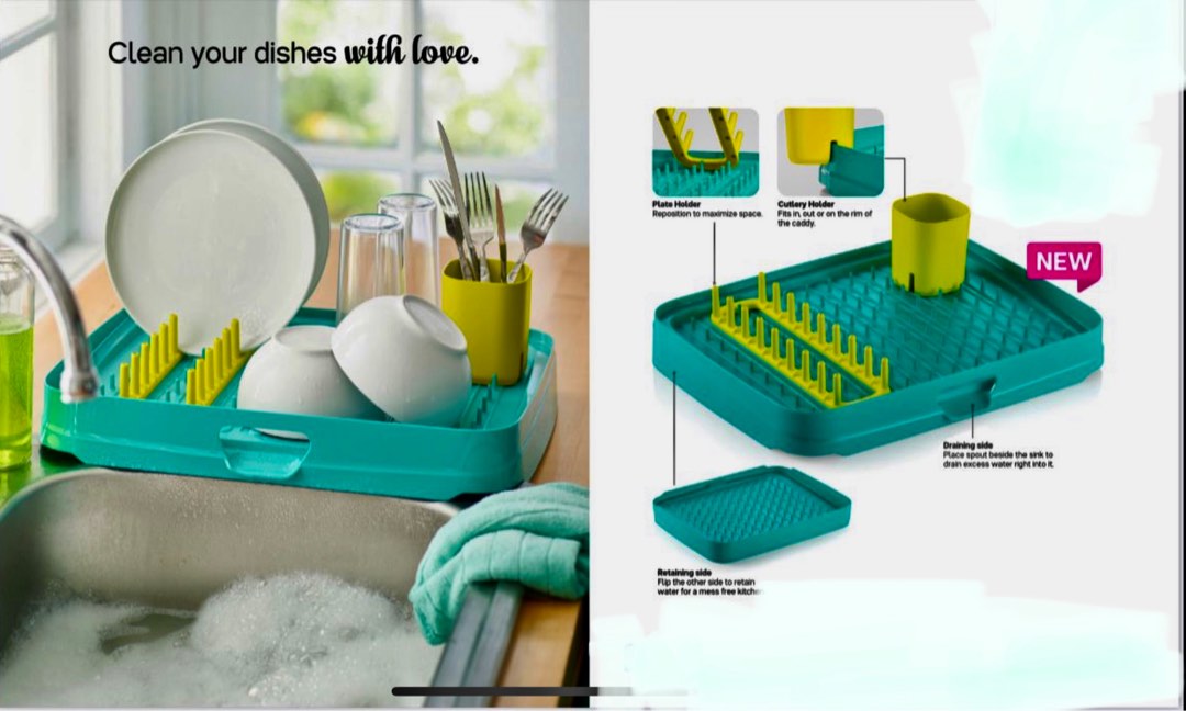 Tupperware Dish Caddy, Furniture & Home Living, Kitchenware & Tableware