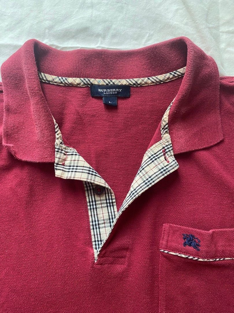 Burberry Archive Logo Cotton Button-up Polo Shirt Brown (USED)