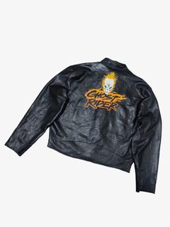 Vintage Ghost Rider Leather Jacket