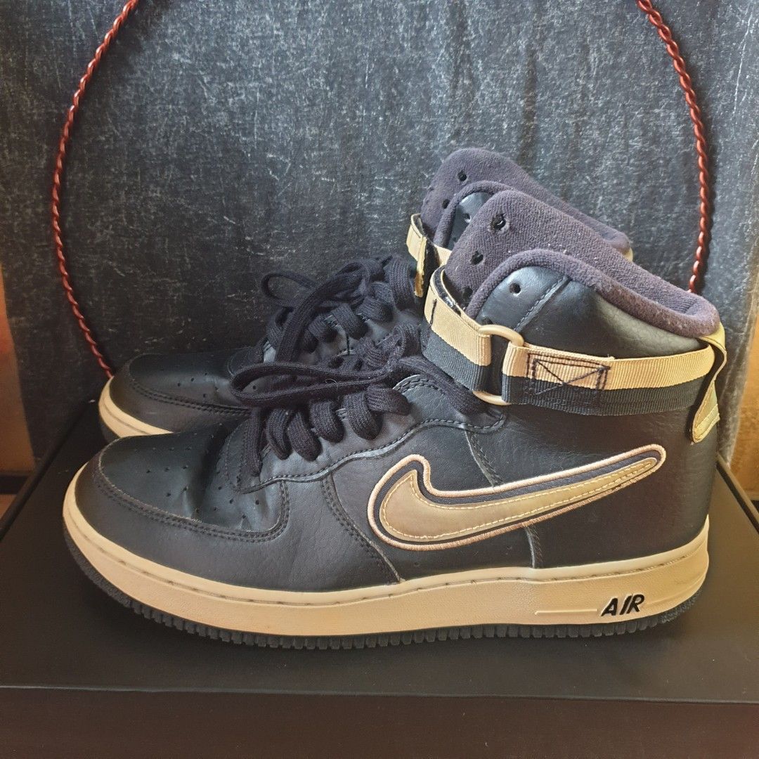 Nike AF1-82 airforce black/gold, Men's Fashion, Footwear, Sneakers on  Carousell