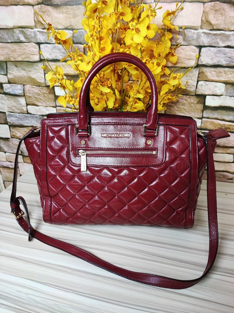Burgundy mk purse sales