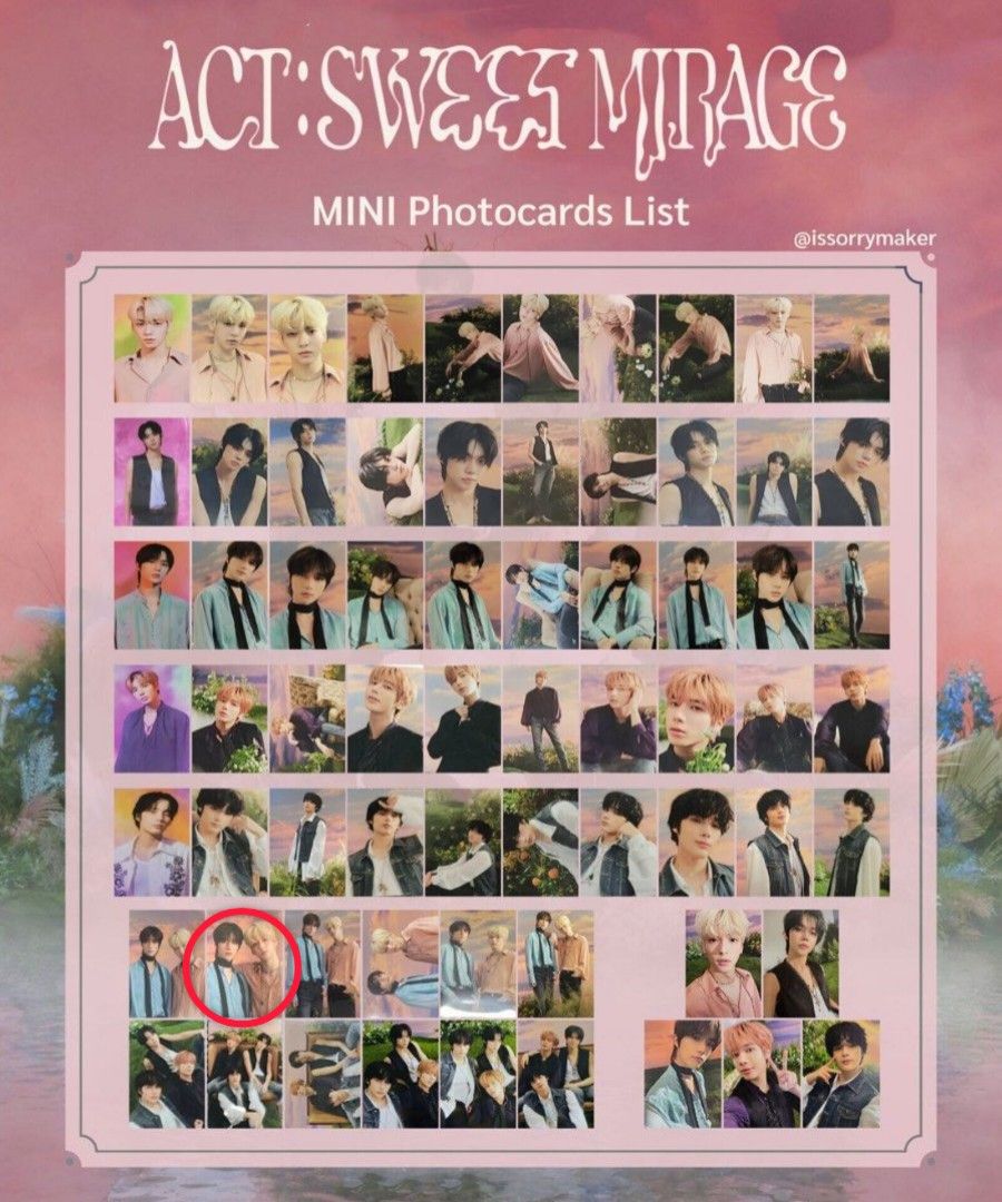 TXT Act : Sweet Mirage Photocard Beomgyu WTS: TXT ACT: Sweet