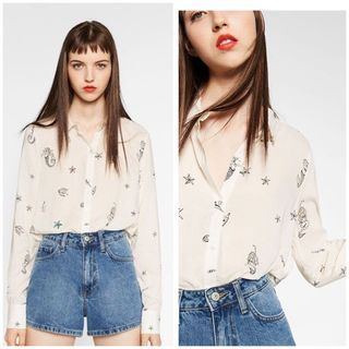 Zara mermaid print top