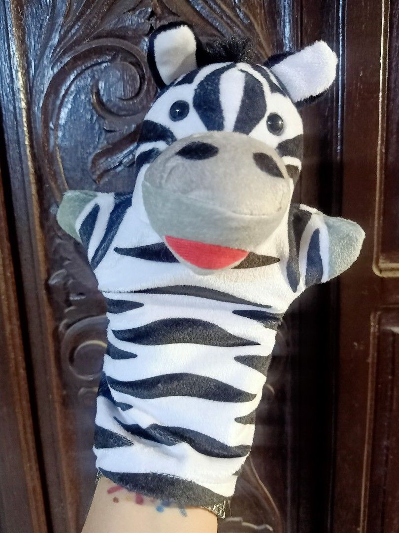 Zebra hand puppet sales