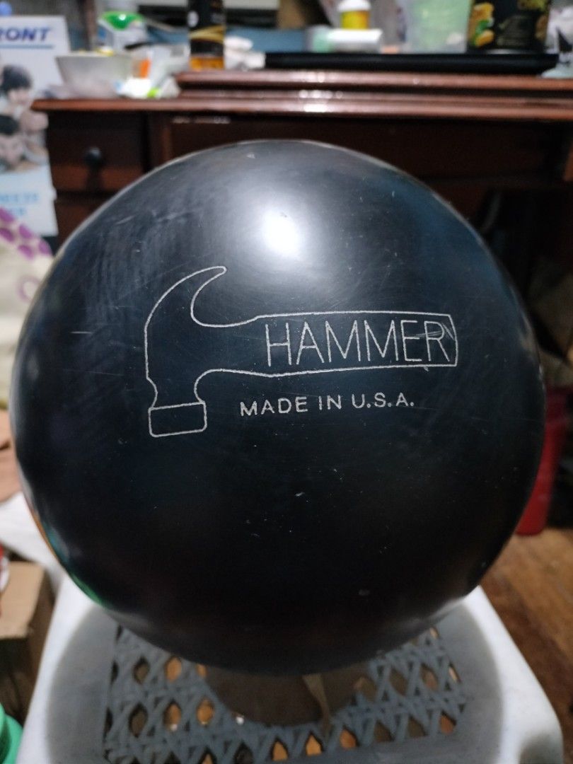 15lbs Black Hammer Urethane Bowling Ball on Carousell