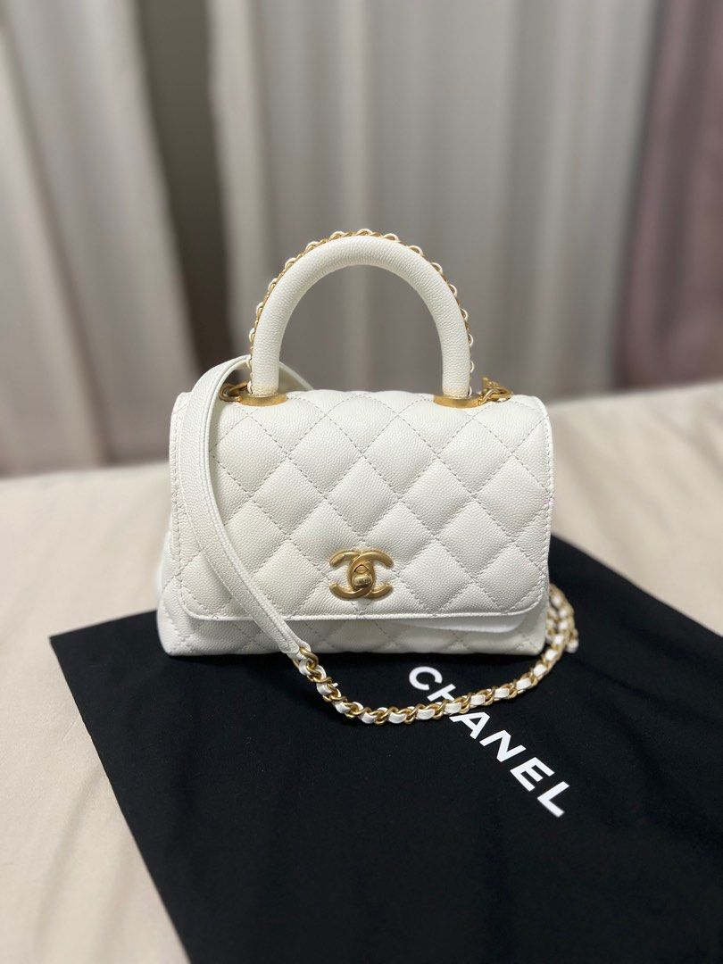 23p Chanel Mini Coco Handle, Luxury, Bags & Wallets on Carousell