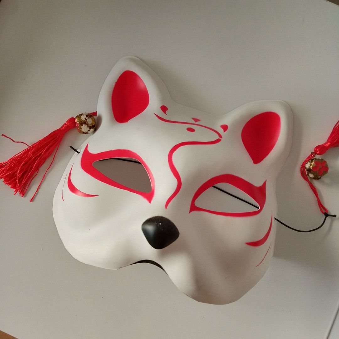 狐狸面具 面具 日本狐狸面具 和風面具 稻荷面具 Cos道具, 她的時尚, 手錶及配件, 墨鏡、眼鏡在旋轉拍賣