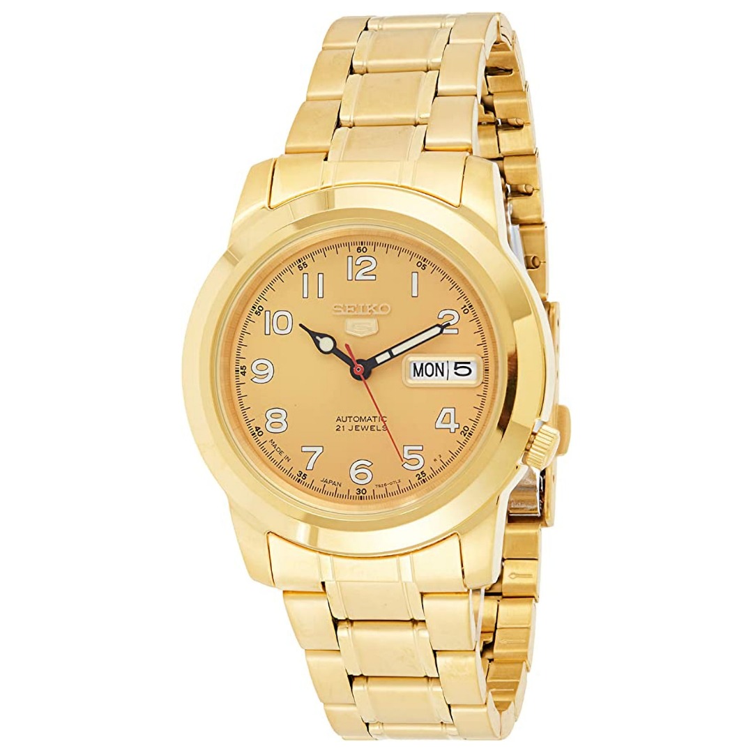現貨觀塘門市SEIKO 5 SNKK38J1 21 Jewels Automatic Gold Dial