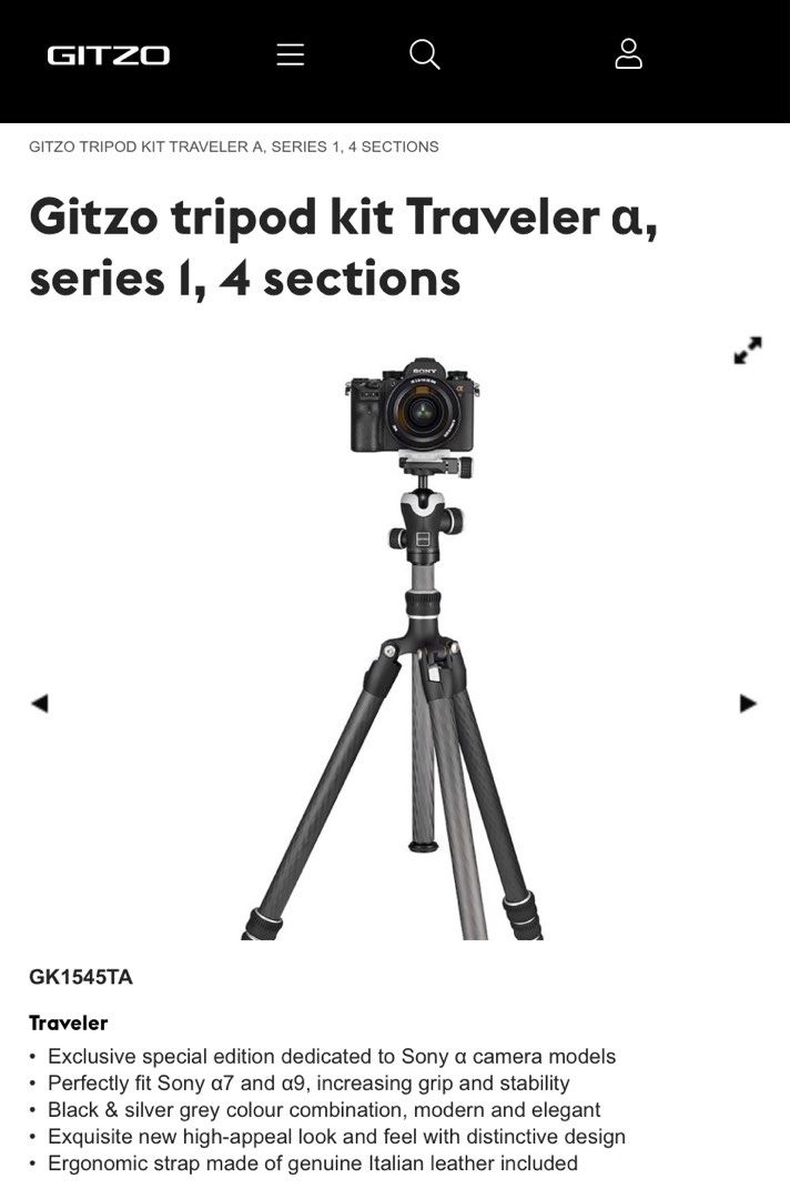 gitzo gk1545ta alpha traveler tripod kit