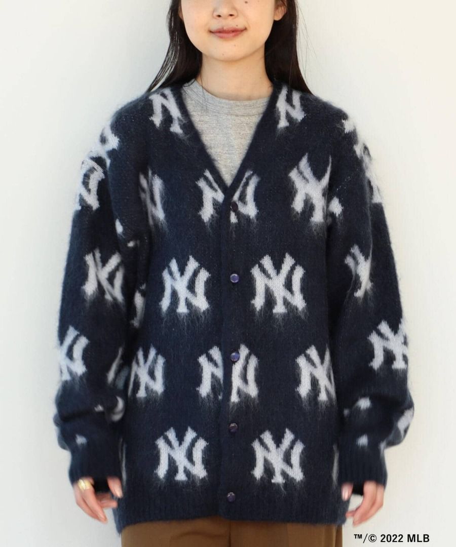 (全新) NEEDLES x BEAMS BOY / MLB 別注 Mohair Cardigan 洋基 針織 日系 日限