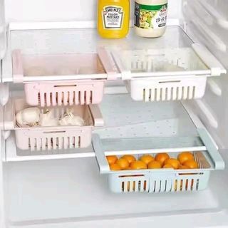 ￼ Retractable refrigerator storage rack drawer slide refrigerator shelf kitchen
RS 45