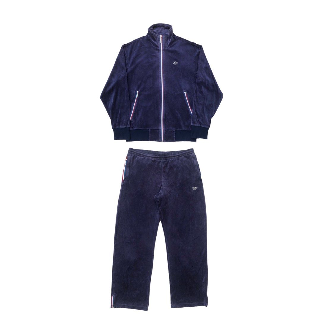 Adidas original velour tracksuit on sale