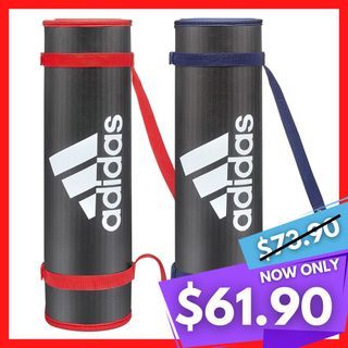Adidas Training Mat 10mm thick padding Roll up with carry strap ADMT-12235
