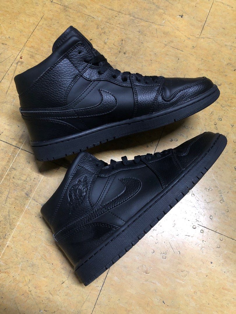 Air Jordan 1 Mid Triple Black 27 cm