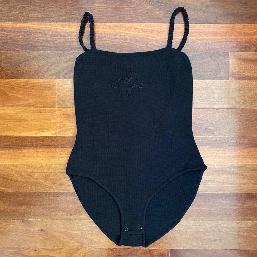 Aje Emma Ribbon Logo Bodysuit Women s Fashion Clothes on Carousell