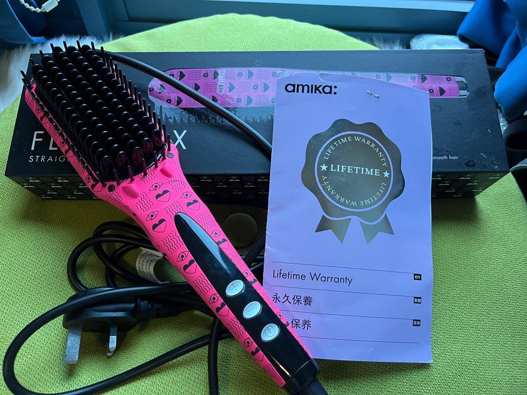 Amika straightening brush curly hair online