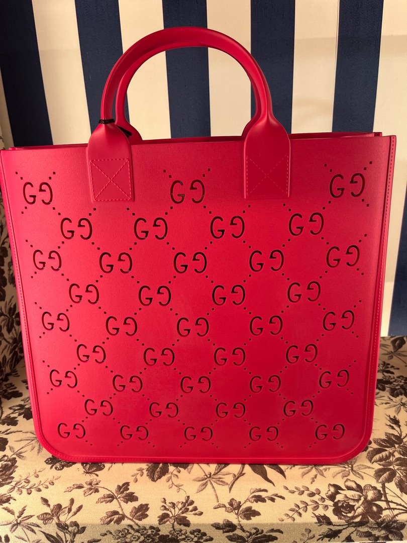 Authentic Gucci rubber tote (pre order), Luxury, Bags & Wallets on Carousell