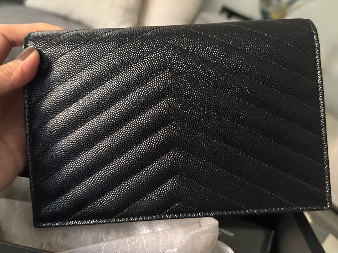 SALE ️ Authentic YSL Wallet On Chain (Small), Luxury, Bags & Wallets on