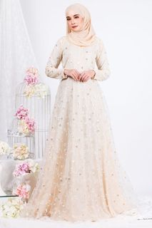 Azzka Princess Taleeya Cream Dress - EJ Style