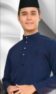 Baju Kurung Melayu Modern - Navy Blue ~ L size