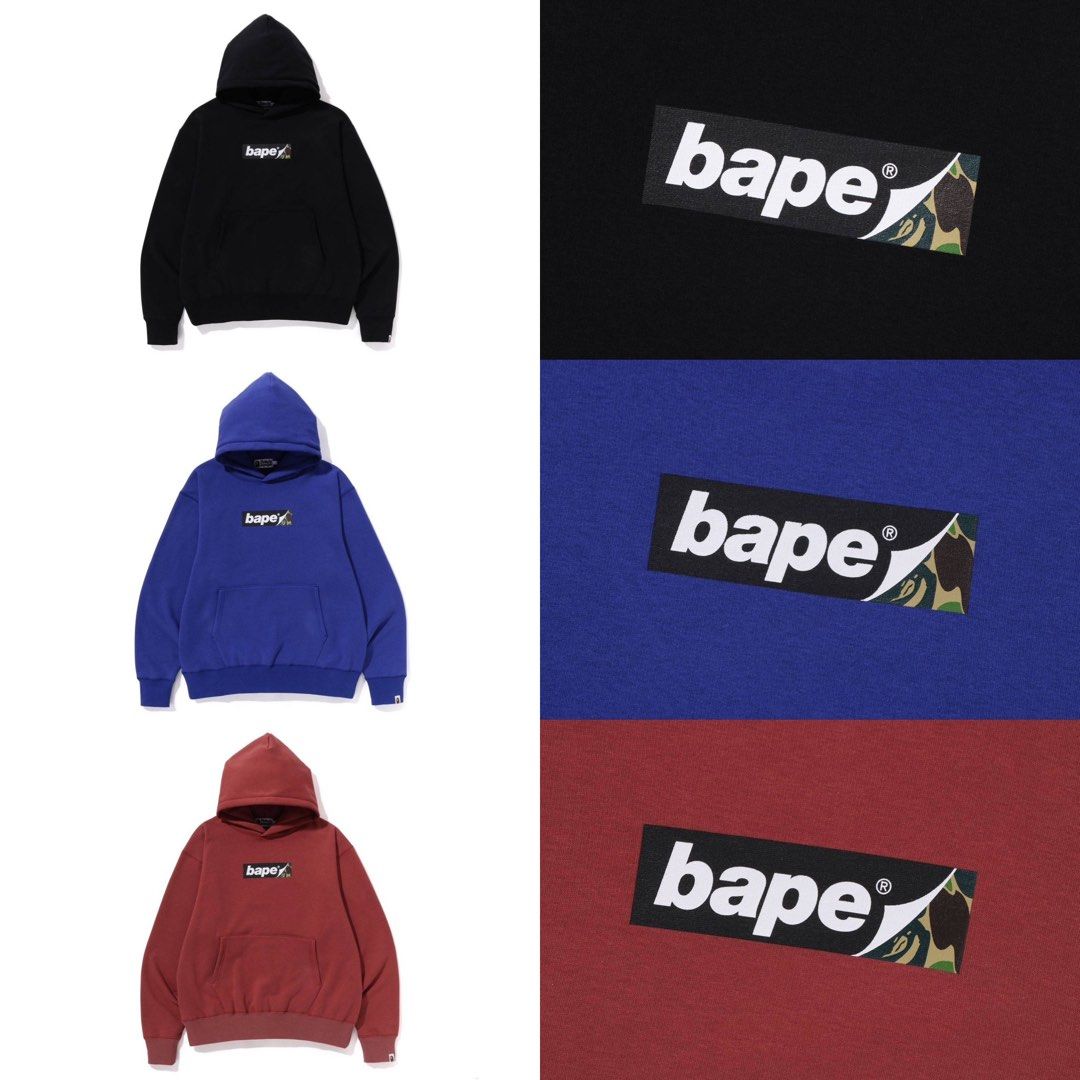 BAPE SMOOTH LOGO RELAXED FIT HOODIE, Men