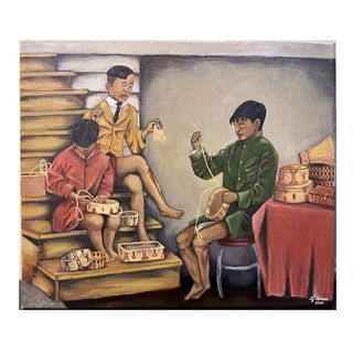 Basket Makers - Oil Painting