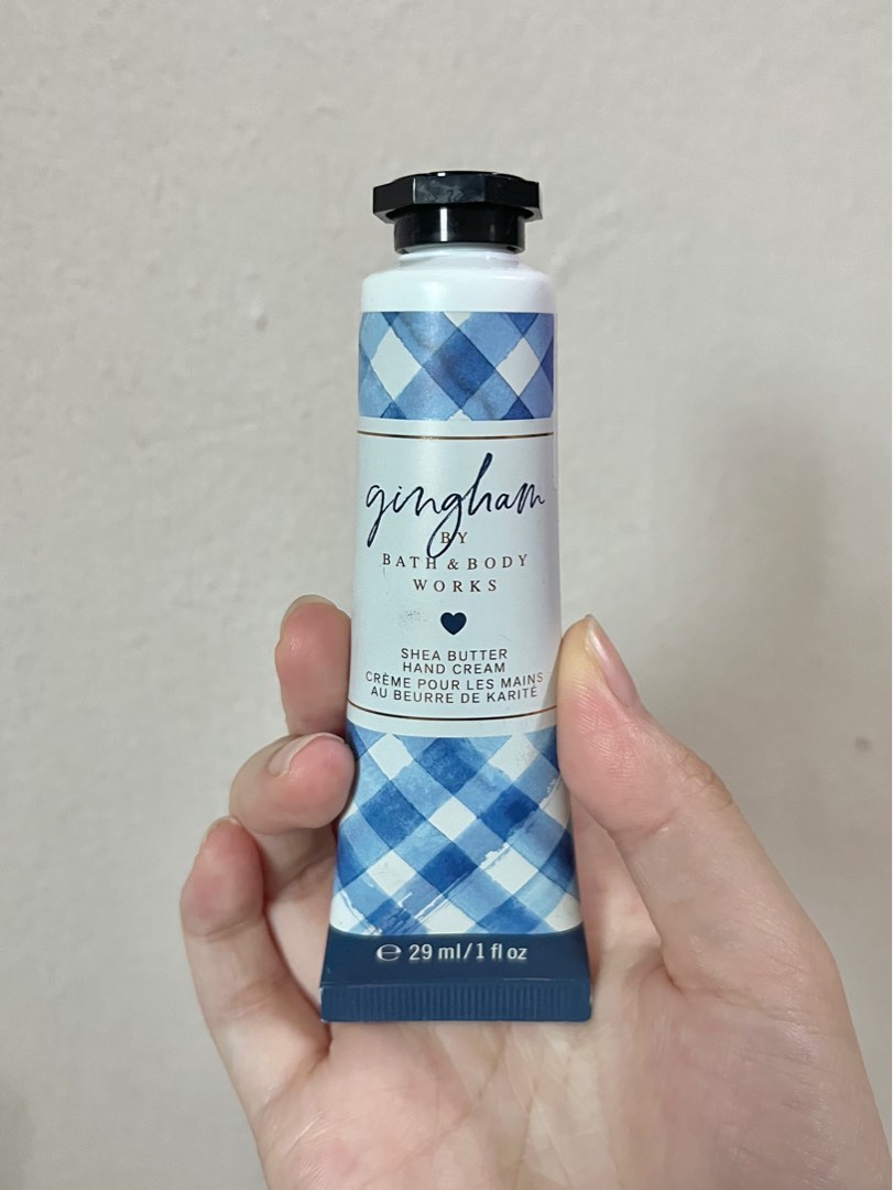 Bath and Body works Gingham hand cream shea butter, Beauty & Personal