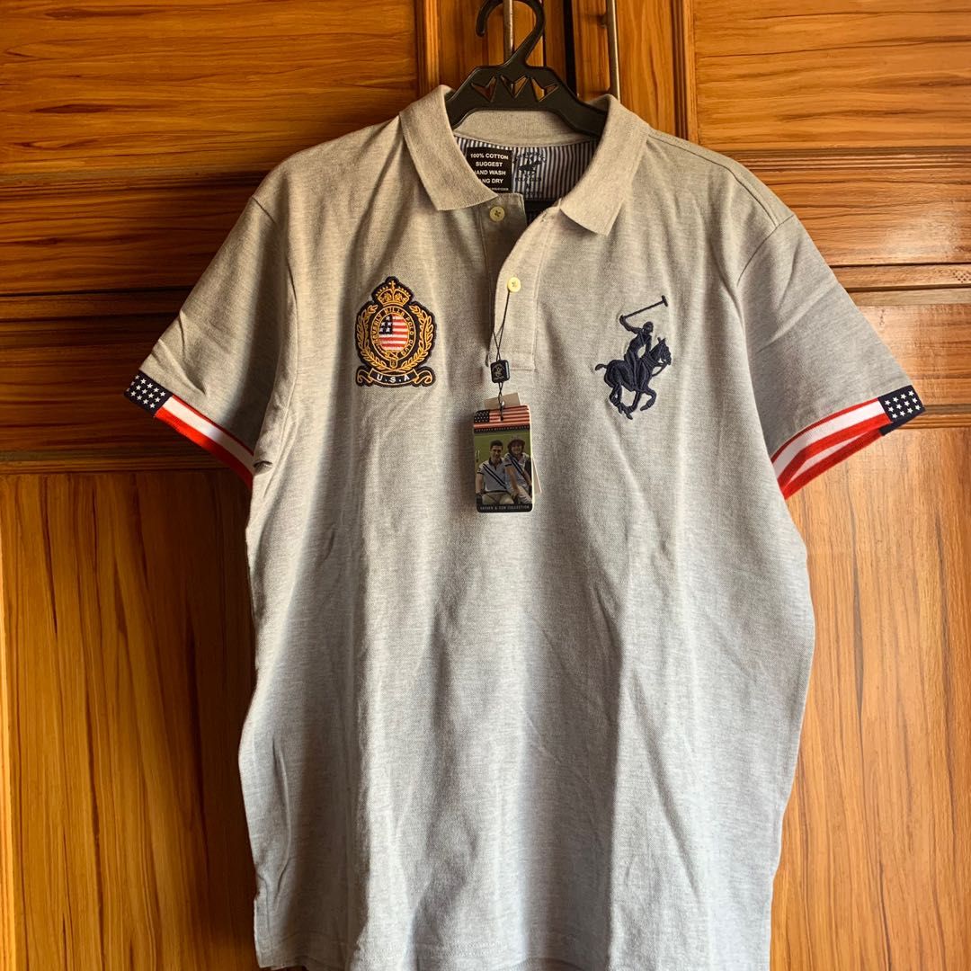 Mens polo shirt logos clearance