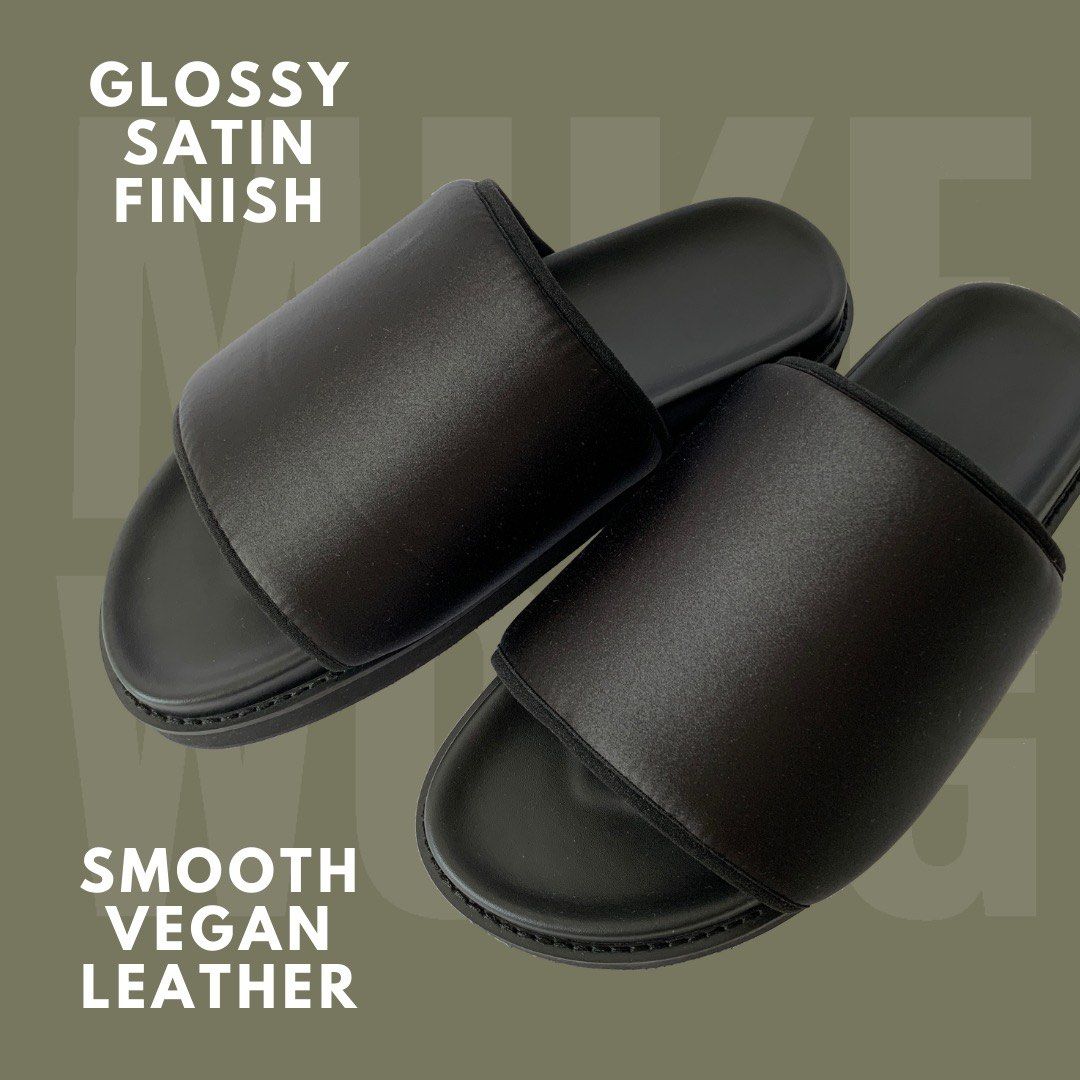 Mens top black sliders