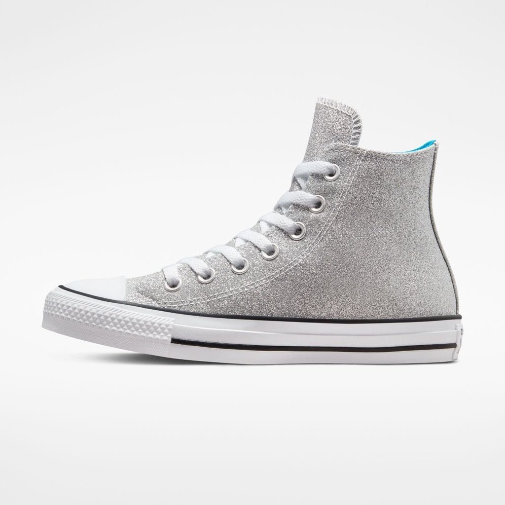Chuck taylor silver glitter best sale