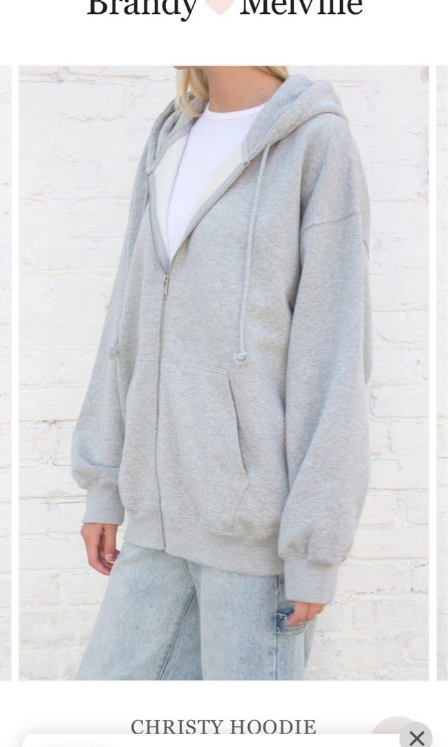 Grey brandy melville hoodie outlet