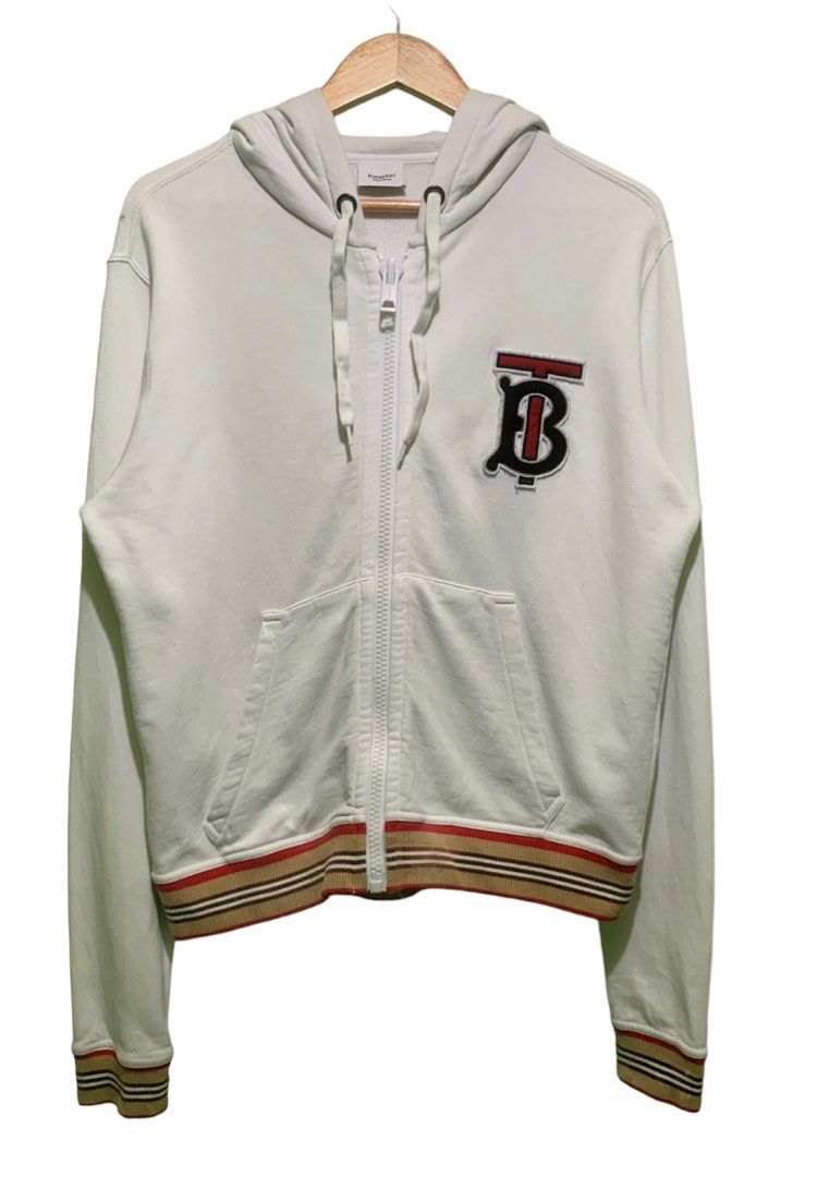 Burberry TB Hoodie zipper Women s Fashion Activewear on Carousell