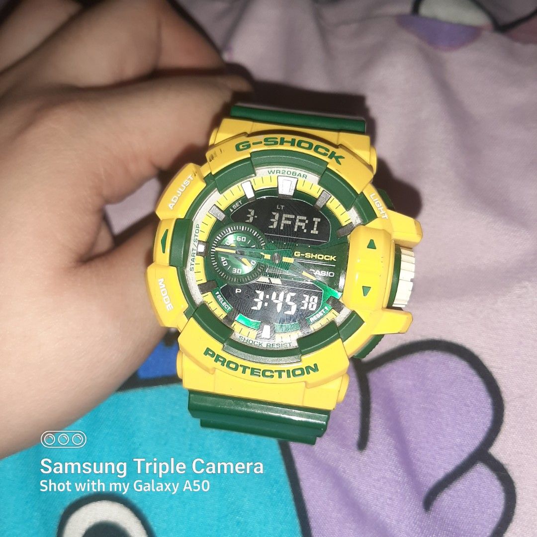Casio G Shock GA 400 GA400CS 9ADR Hyper Rasta Colour Series