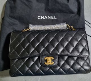 Chanel Vintage 1998 Black Caviar Classic Jumbo Flap Bag 24k GHW
