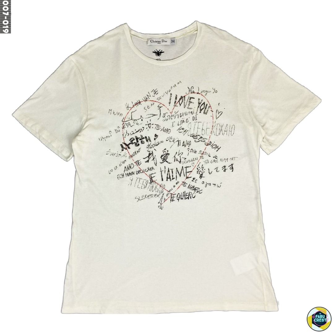 CHRISTIAN DIOR DIORAMOUR T-SHIRT (I LOVE YOU IN DIFFERENT