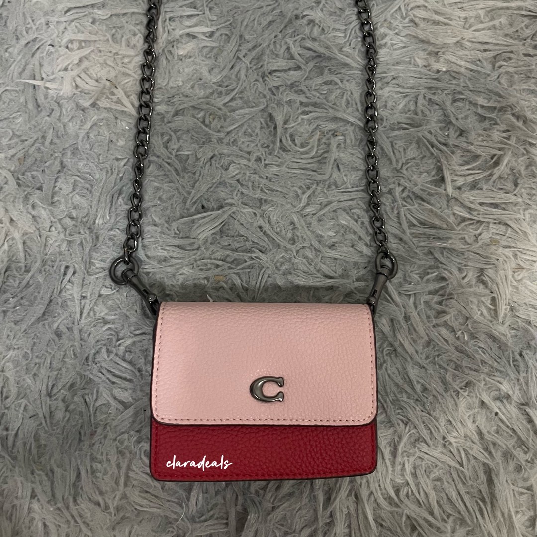 Coach Half Flap Card Case Crossbody, Women's Fashion, Bags & Wallets