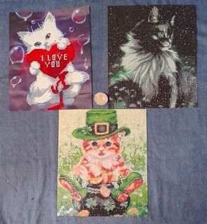 Completed Diamond Art Kitten Pictures - Croydon