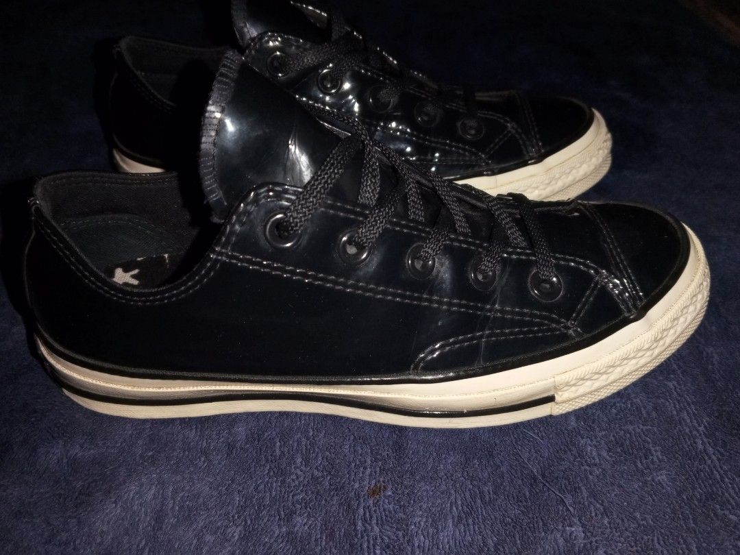 Converse 70s Low Chuck Taylor Ox Black Patent, Women's Fashion, Footwear,  Sneakers on Carousell