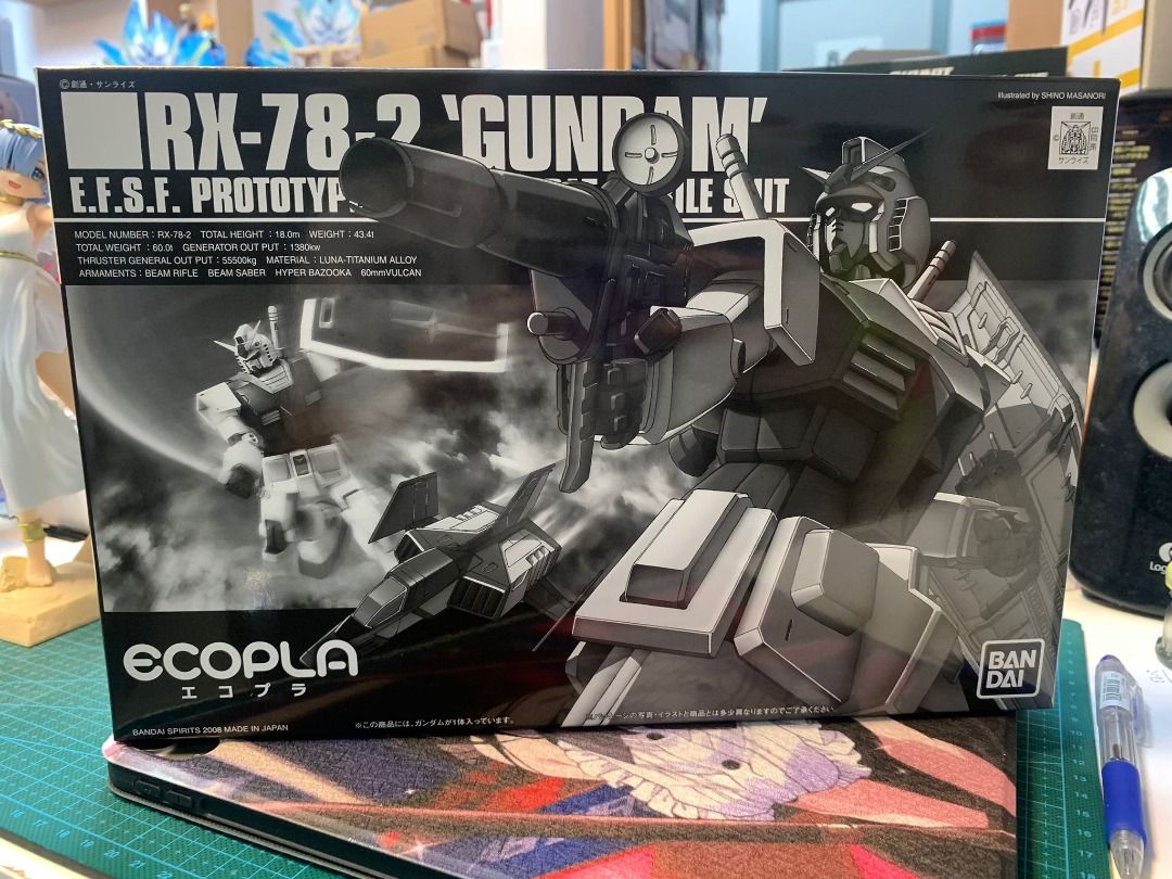 日本Ecopla HG 1/144 Gundam, 興趣及遊戲, 玩具 & 遊戲類 - Carousell