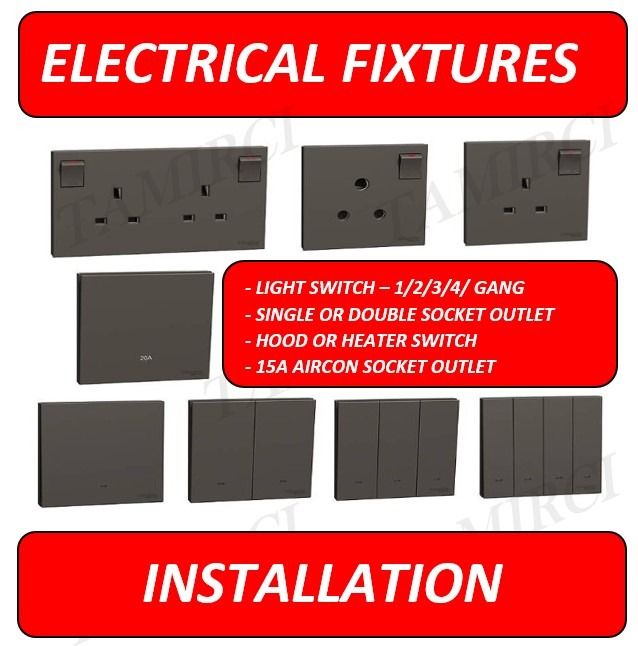 ELECTRICAL FIXTURES INSTALLATION/REPLACEMENT/LIGHT SWITCH/SINGLE/DOUBLE ...