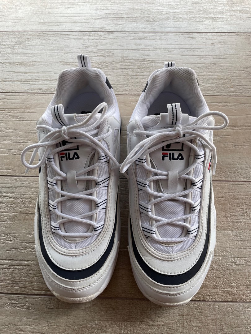 Fila ray trainers white online
