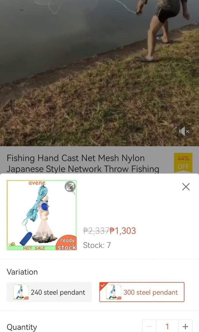 Fishing hand cast net (Category: Fishing) located in Taguig. Submitted by sophiayenggay (Listing ID 1218547377, Image 1). Description: brandnew.