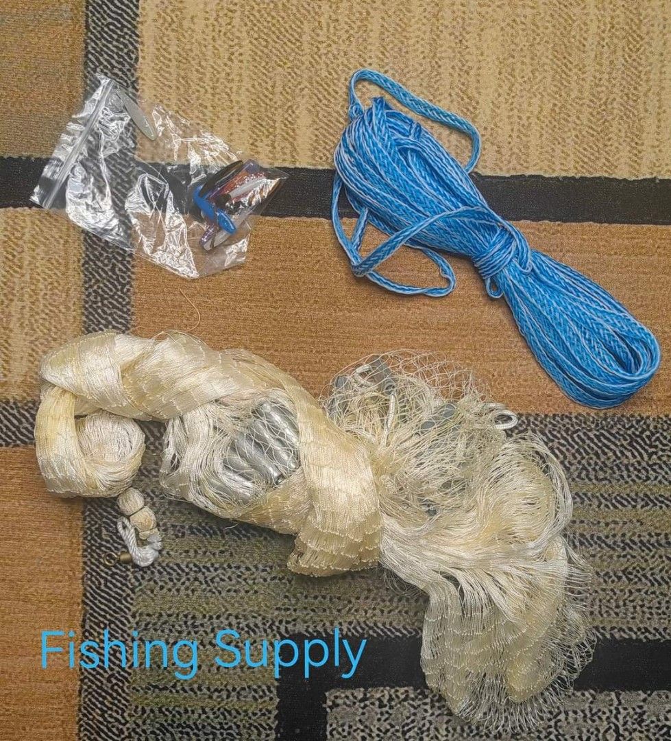 Fishing hand cast net (Category: Fishing) located in Taguig. Submitted by sophiayenggay (Listing ID 1218547377, Image 2). Description: brandnew.