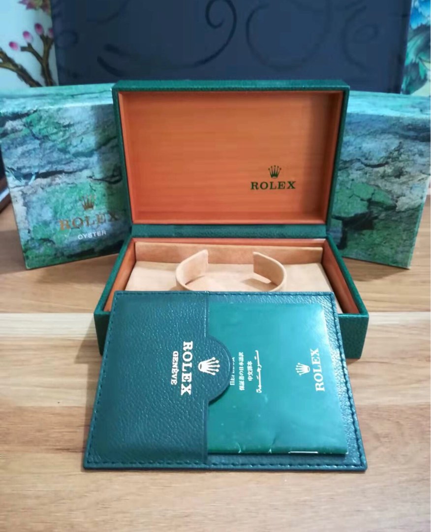 Genuine Rolex Green Leather Ref 68.00.08 Watch Box, Men's Fashion